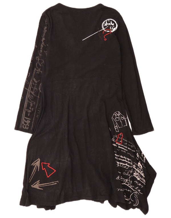 Rochie asimetrică cu mânecă lungă pentru femei Desigual UK 18 XL Negru