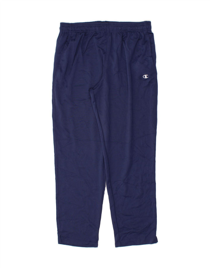 CHAMPION Mens Tracksuit Trousers Large  Navy Blue Polyester Vintage Champion and Second-Hand Champion from Messina Hembry 