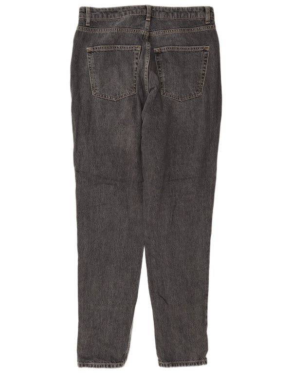 Topshop Blugi Mom Tapered pentru femei UK 14 Large W32 L36 Bumbac gri