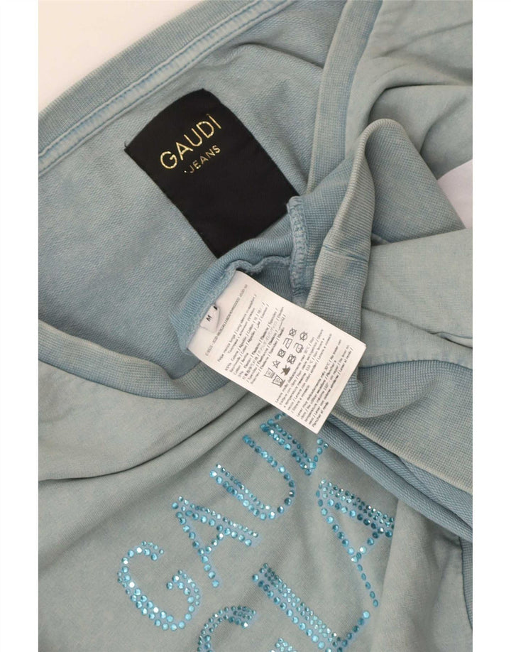 Hanorac cu grafic pentru femei Gaudi Pulover UK 14 Bumbac albastru mediu