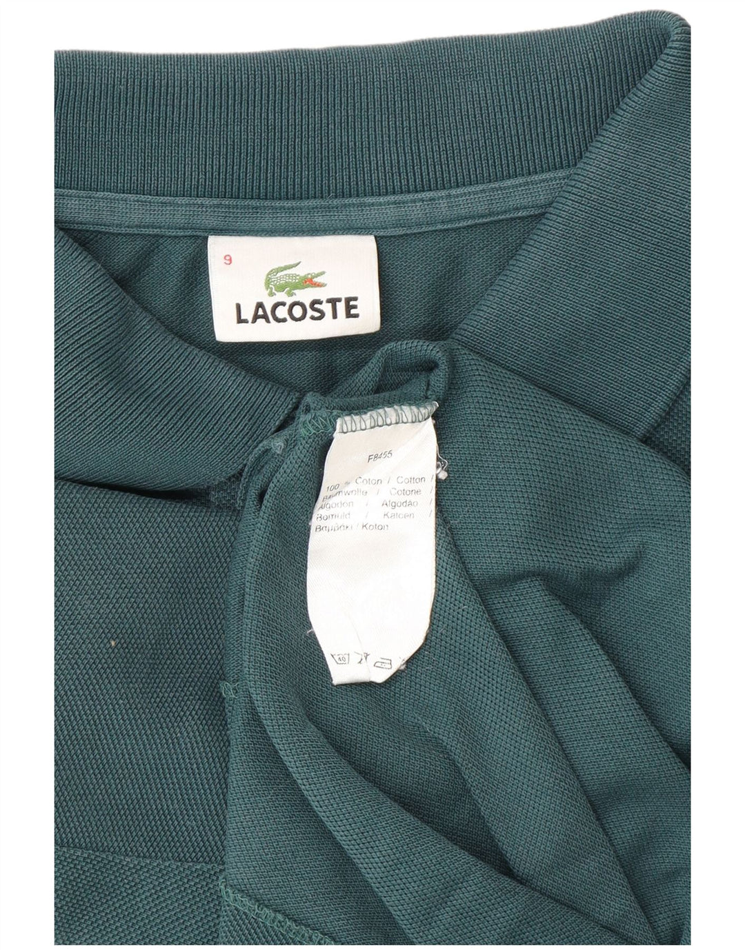Tricou polo pentru bărbați LACOSTE Mărimea 9 4XL Bumbac verde