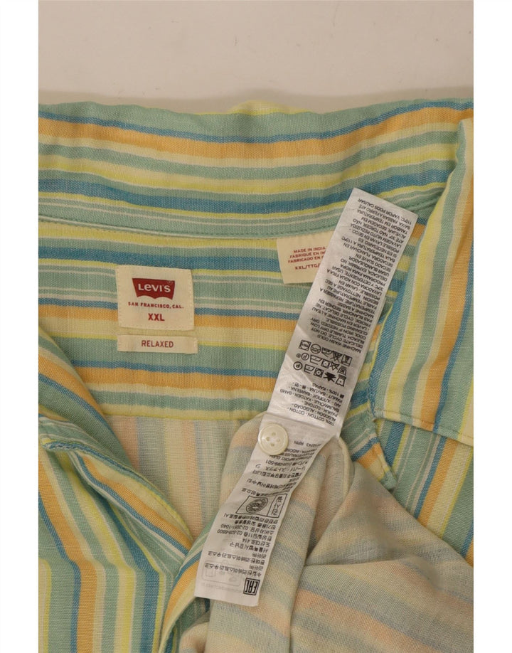 Cămașă pentru bărbați Levi's 2XL, bumbac cu dungi multicolore