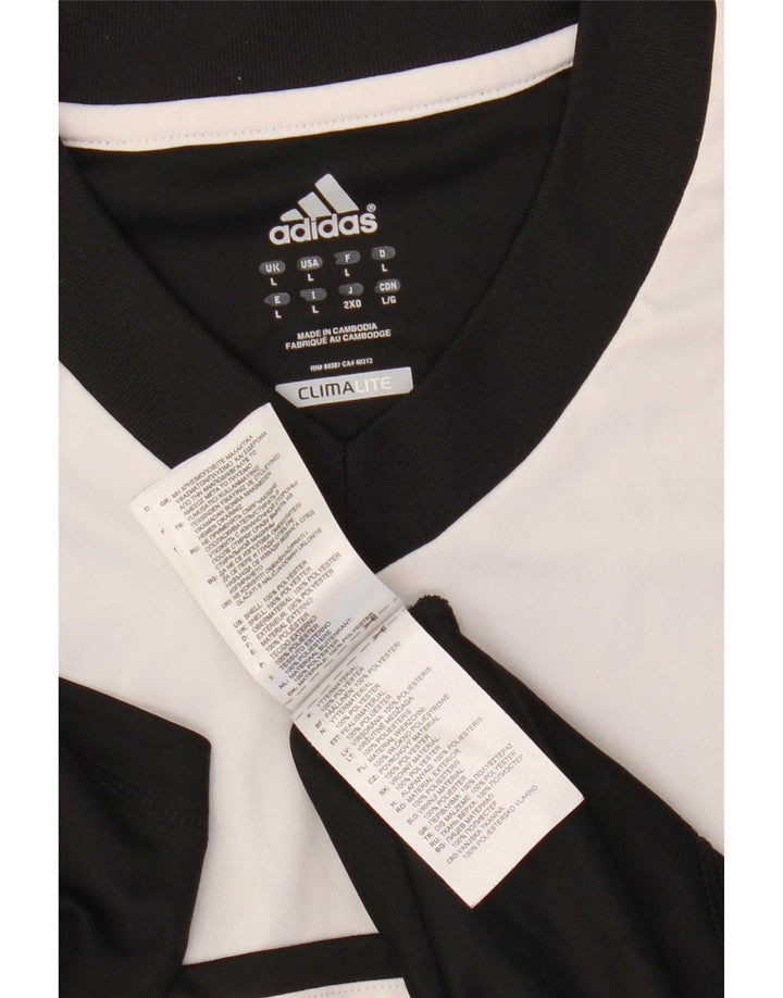 Tricou Adidas Climalite pentru bărbați Top mare, negru, poliester color bloc
