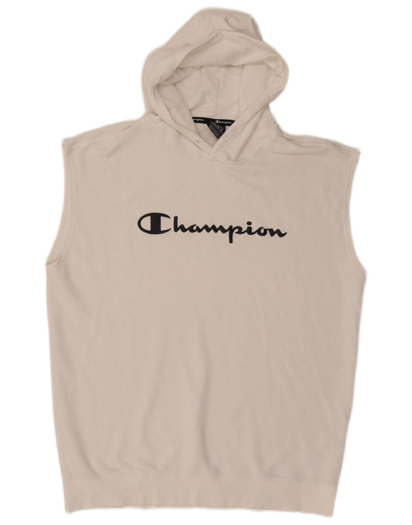 Pulover fără mâneci pentru bărbați Champion, bumbac alb, 2XL