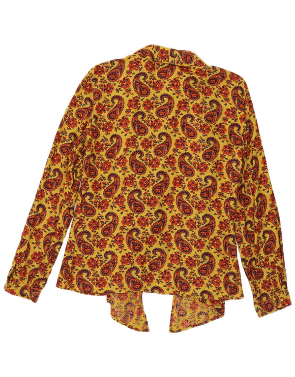 Bluză pentru femei Byblos cămașă cu cravată în față IT 44 Medium Yellow Paisley