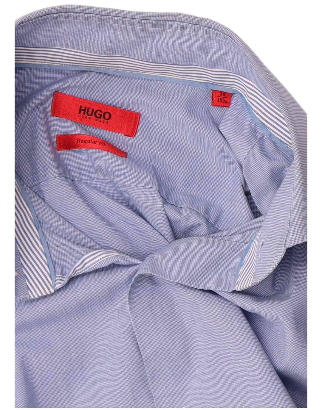 Cămașă Hugo Boss pentru bărbați, cu formă normală, mărimea 39 15 1/2, bumbac albastru mediu