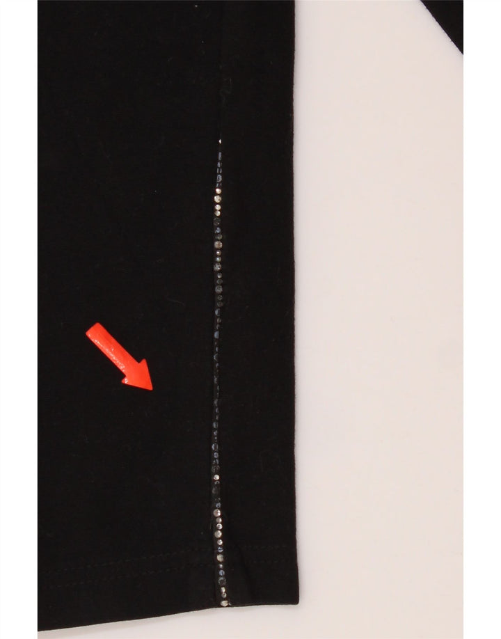 Leggings crop pentru femei Marks & Spencer UK 8 Small Black Viscose