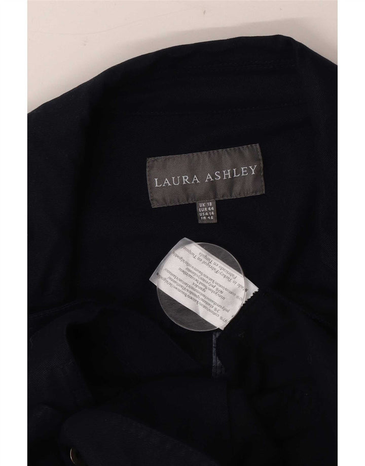 Jachetă blazer pentru femei Laura Ashley, cu 2 nasturi, UK 18 XL, bumbac bleumarin