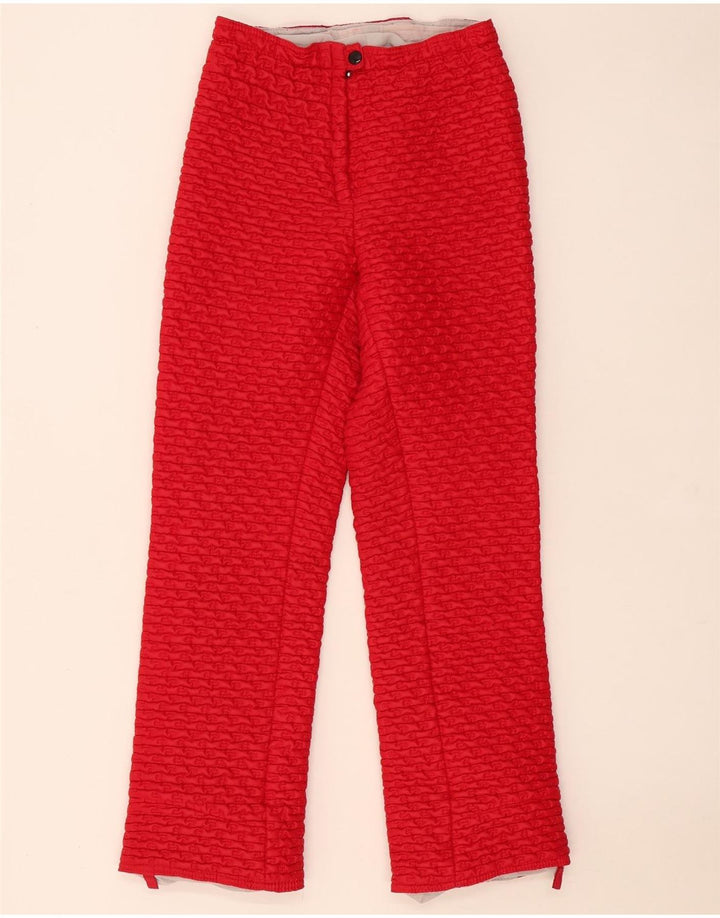 Pantaloni de schi vintage pentru femei W26 L27 roșii