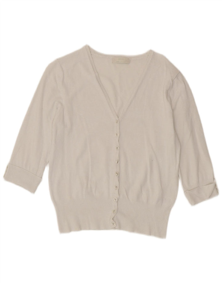Pulover cardigan cu mâneci 3/4 pentru femei Marks & Spencer UK 12 Medium White