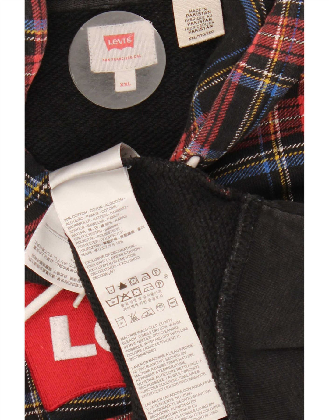 Pulover Levi's pentru bărbați, cu capota, 2XL, multicolor, din bumbac