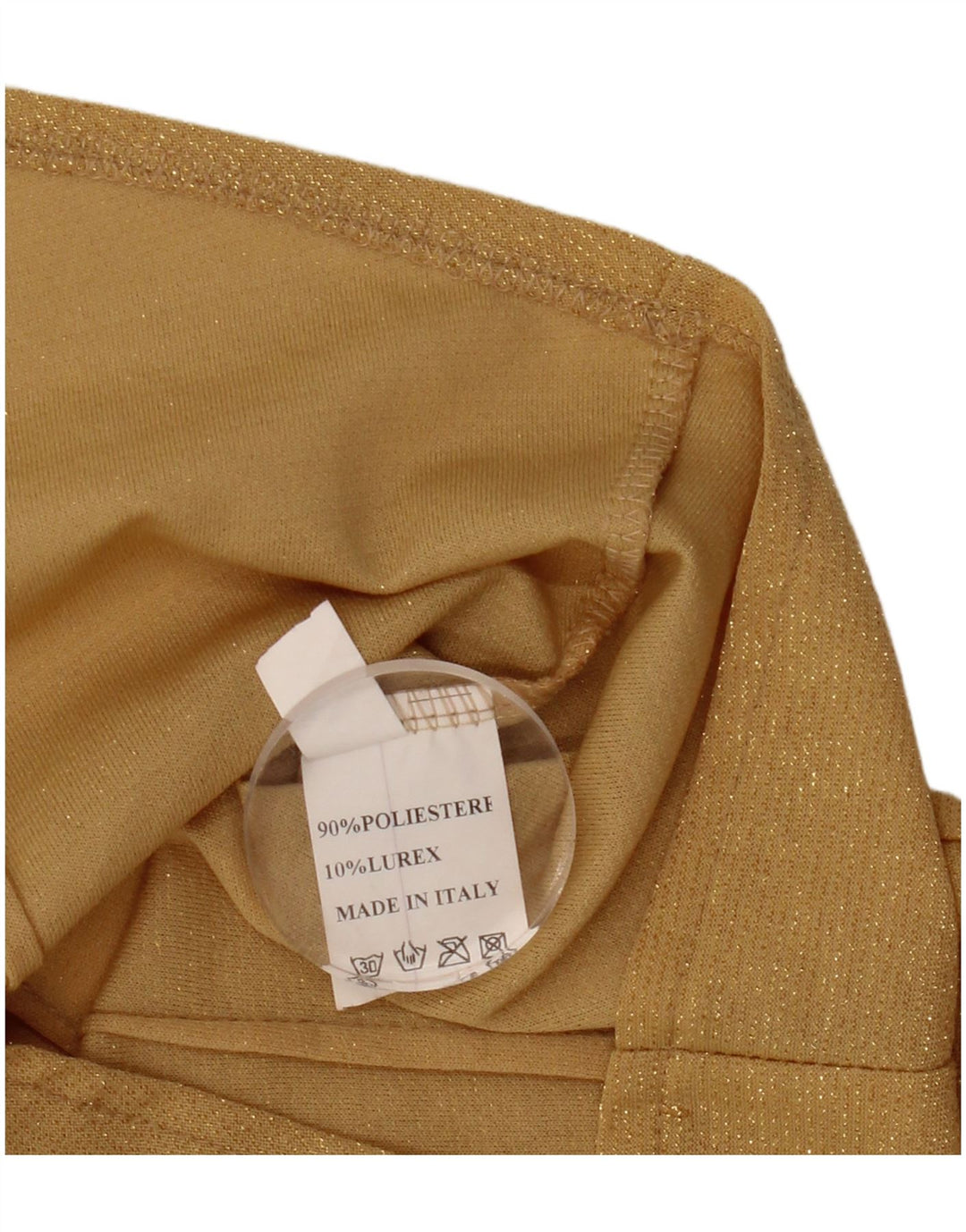 Cămașă vintage pentru femei UK 10 Small Gold Poliester