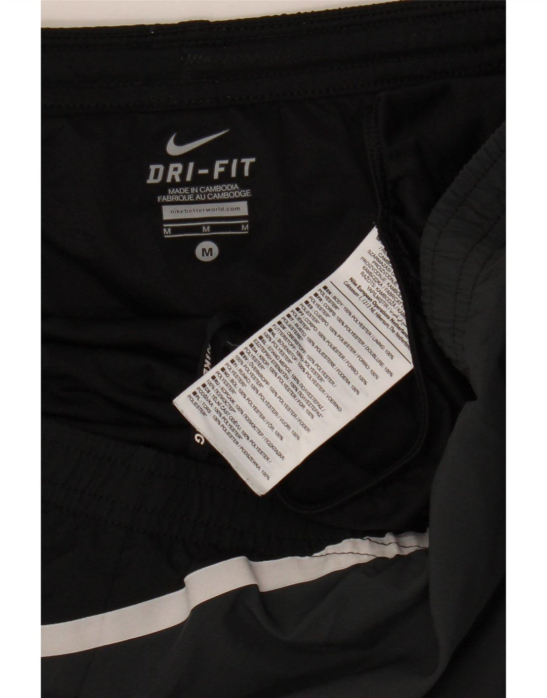 Pantaloni scurți sport Nike Dri Fit pentru femei UK 14 Poliester mediu negru
