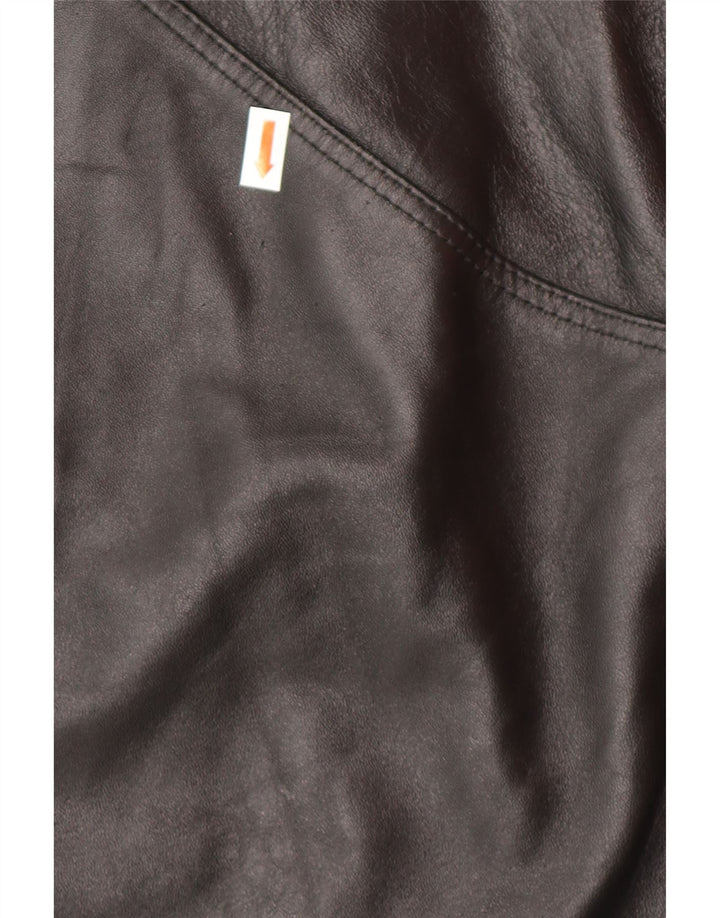 Fusta din piele pentru femei VINTAGE IT 44 Medium W28 Piele neagră