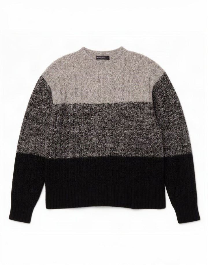Pulover pentru femei Marks & Spencer cu decolteu triplu UK 14 Gri mediu