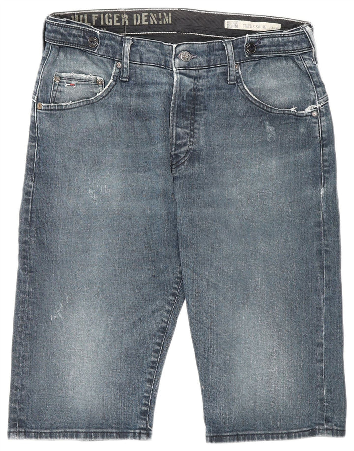 Pantaloni scurți din denim distressed Curtis pentru bărbați Tommy Hilfiger W32 Medium Blue