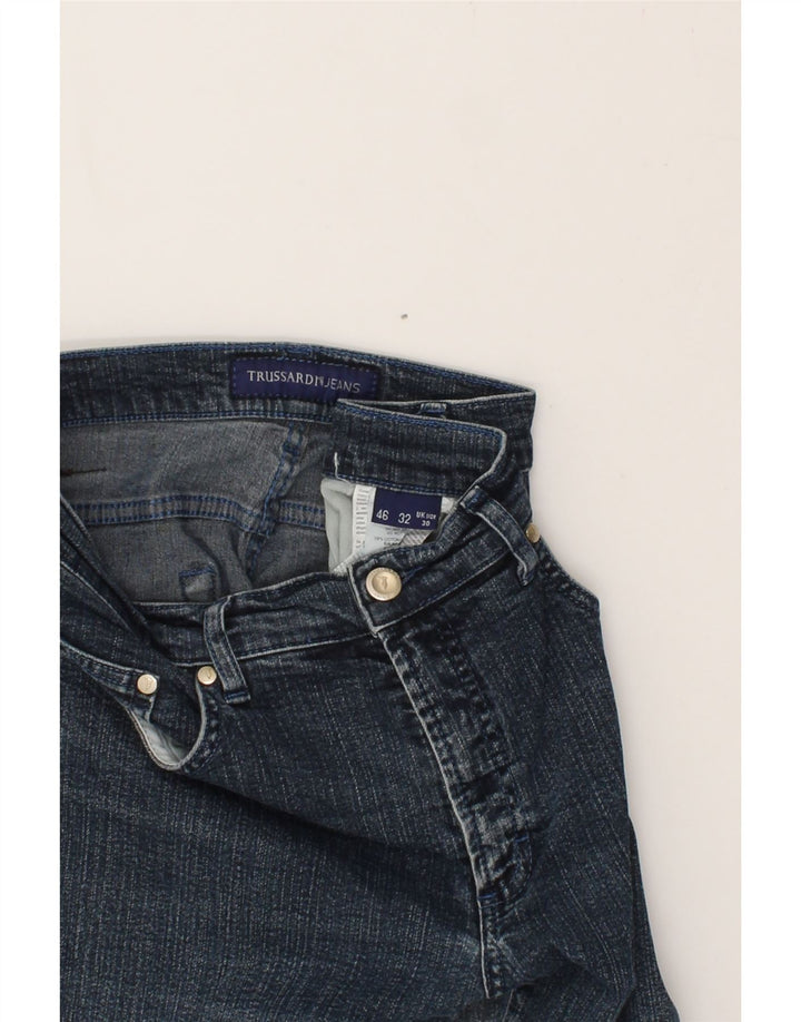 TRUSSARDI Womens Straight Jeans W30 L30  Navy Blue Vintage Trussardi and Second-Hand Trussardi from Messina Hembry 