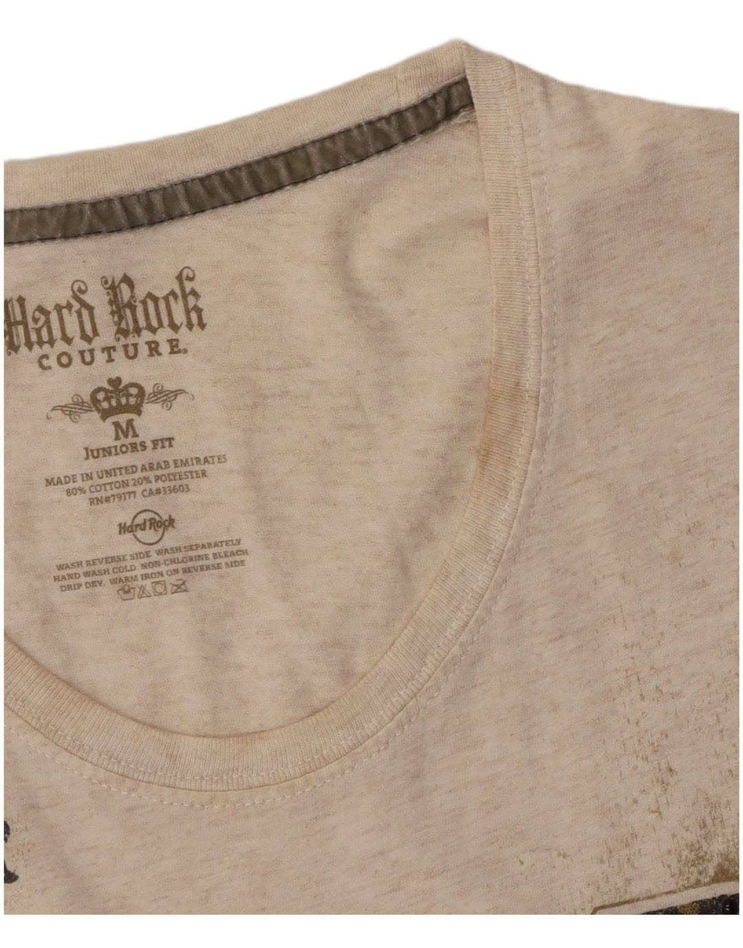 HARD ROCK CAFE Fete Roma Tricou Grafic Top 13-14 Ani Medium Gri