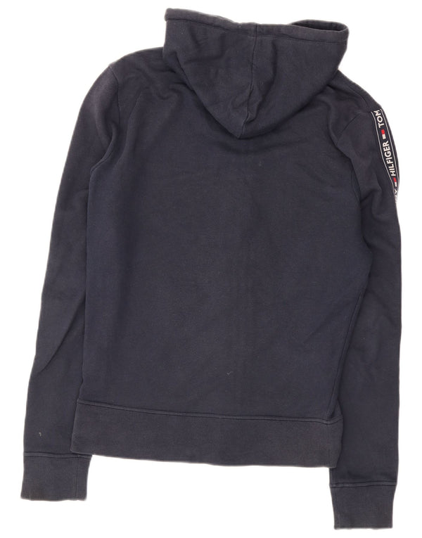 Pulover Tommy Hilfiger pentru damă, cu fermoar, cu capota, Marea Britanie 14 Medium Bleumarin