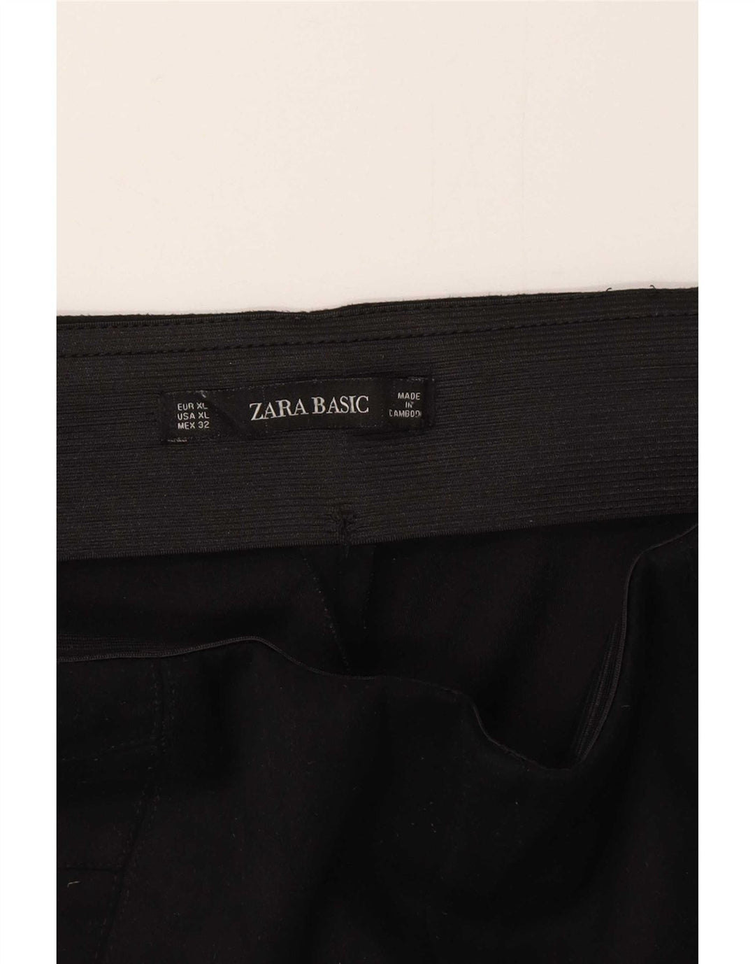 Pantaloni slim pentru femei Zara XL W36 L27 Negri