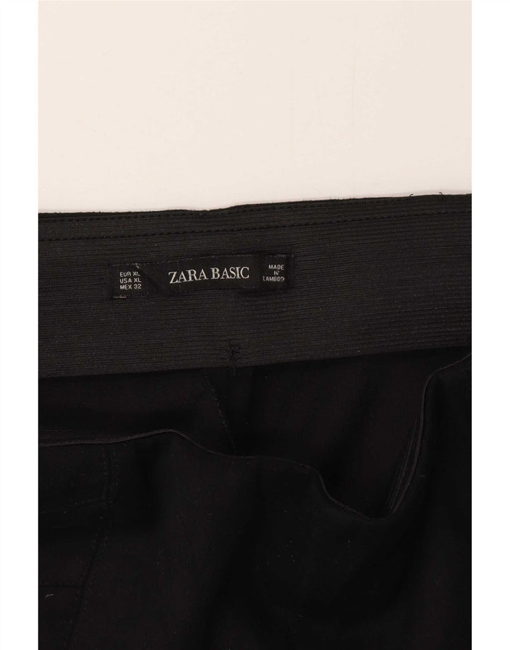 Pantaloni slim pentru femei Zara XL W36 L27 Negri