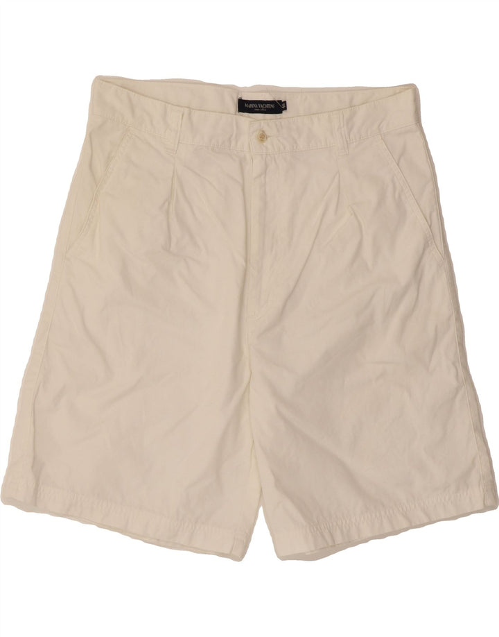 MARINA YACHTING Mens Chino Shorts IT 48 Medium W34  White Vintage Marina Yachting and Second-Hand Marina Yachting from Messina Hembry 