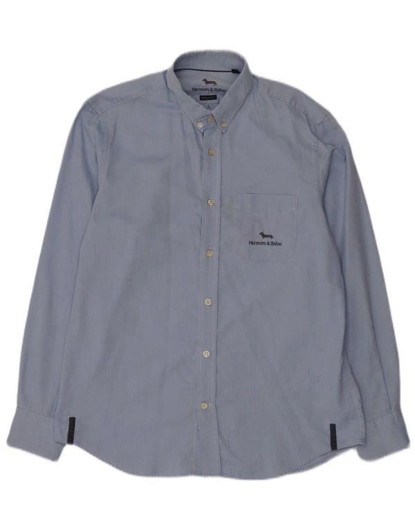 Cămașă Harmont & Blaine pentru bărbați, cu tăiere obișnuită, mare, albastră, bumbac