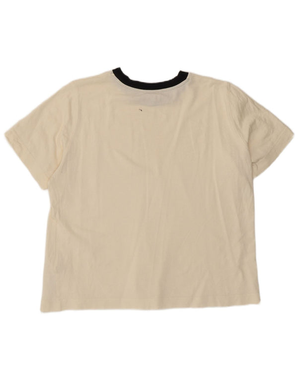 Top tricou Massimo Dutti pentru femei UK 18 XL bumbac alb