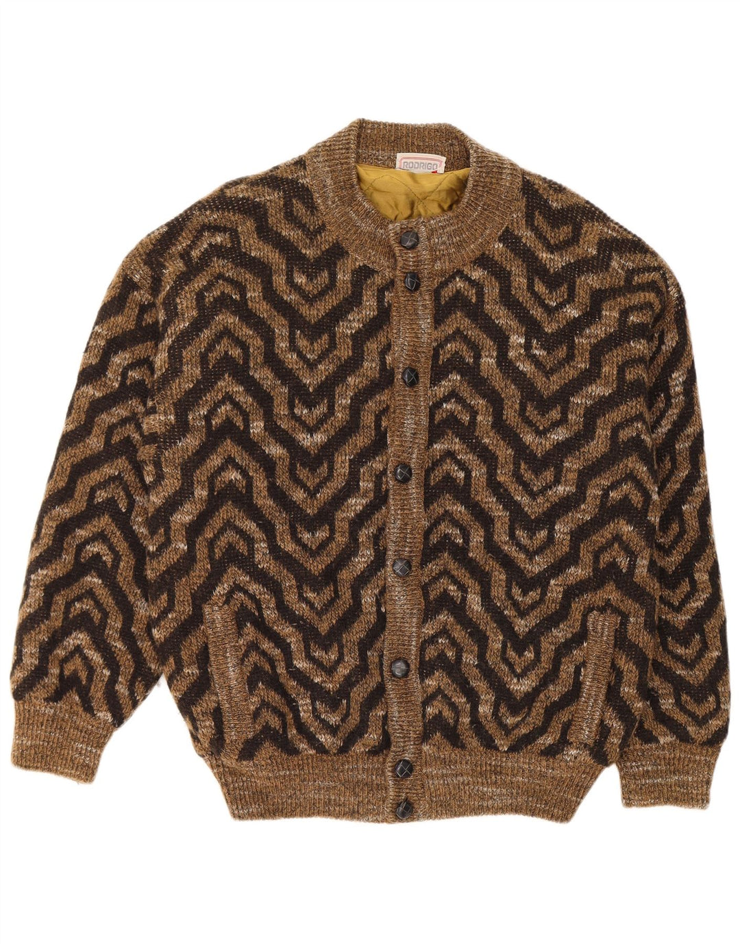 Pulover cardigan pentru bărbați Rodrigo XL maro geometric