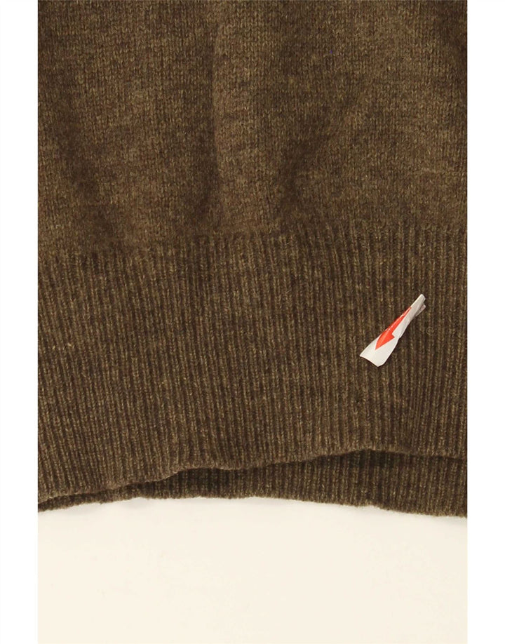 Pulover pentru bărbați Kappa cu decolteu în V, XL, lână verde