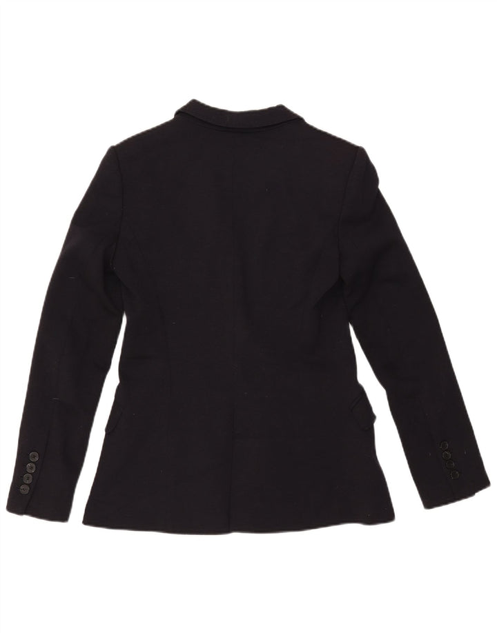 Jachetă Blazer pentru femei Zara cu 1 nasture UK 10 Poliester negru mic