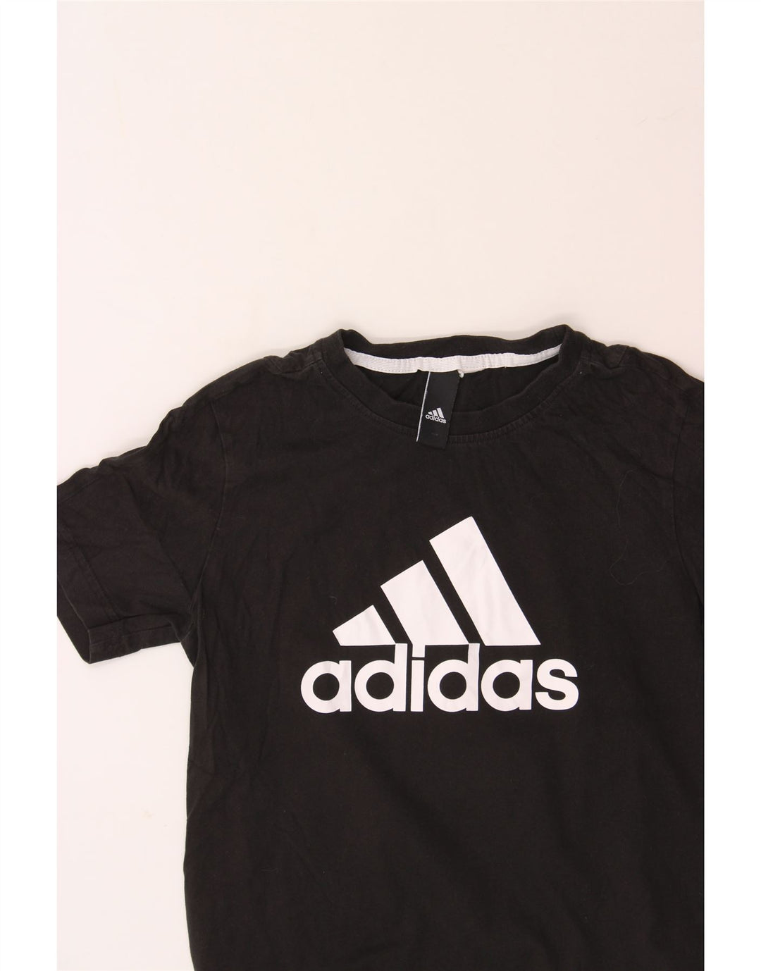 ADIDAS Boys Graphic T-Shirt Top 11-12 Years Black Vintage Adidas and Second-Hand Adidas from Messina Hembry 