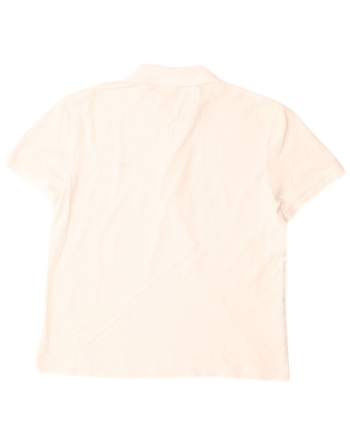 Tricou polo Lacoste pentru bărbați, slim fit, bumbac alb mediu