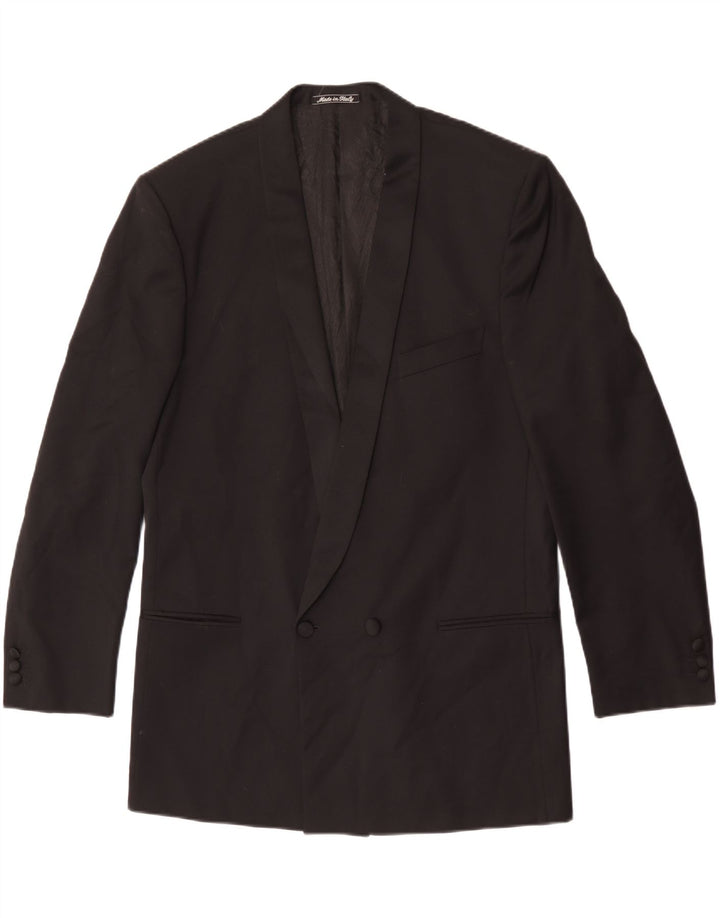 Jachetă pentru bărbați Profilo cu piept dublu IT 52 XL Lână neagră