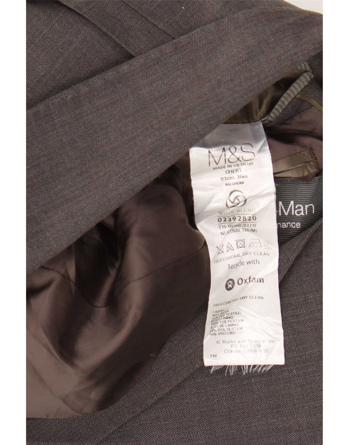 Marks & Spencer jachetă pentru bărbați cu 2 nasturi, UK 36, lână mică, gri