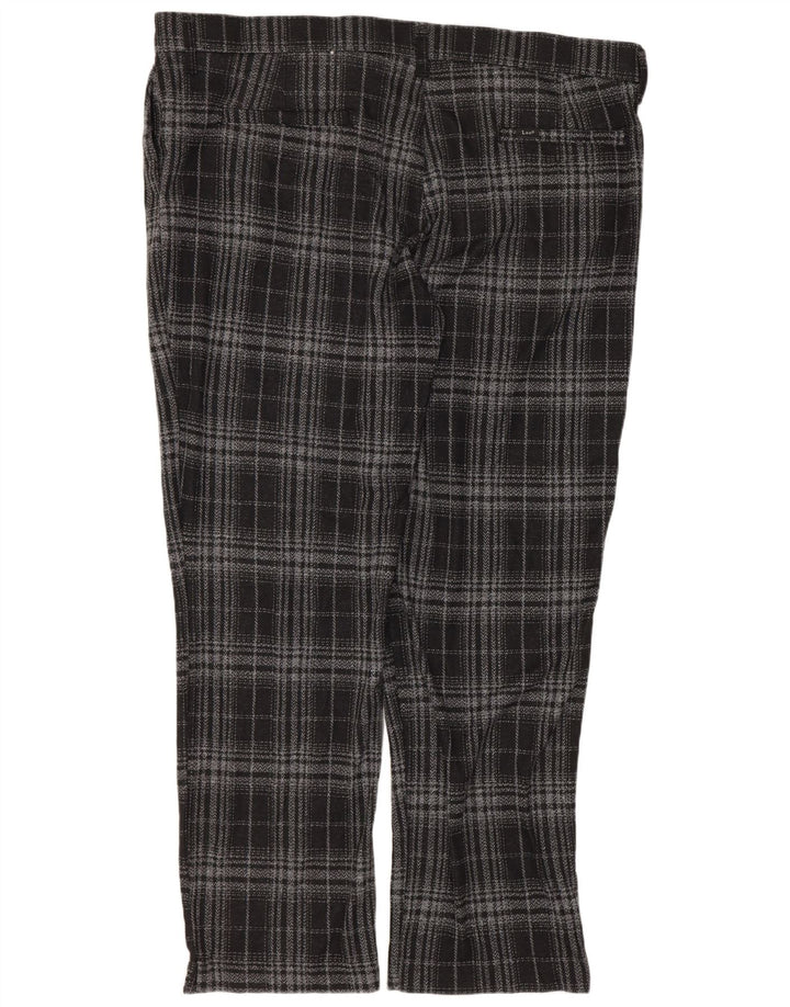 Pantaloni chino drepți LEE pentru femei US 22 3XL W42 L30 Poliester cu check negru