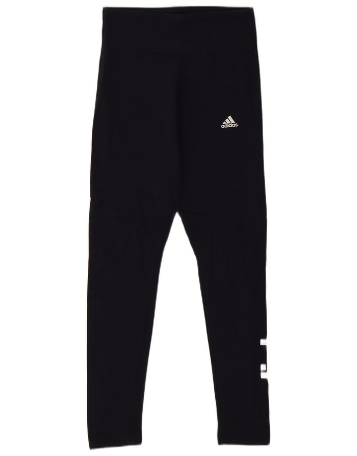 Leggings cu grafic pentru femei Adidas UK 8/10 Small Bleumarin