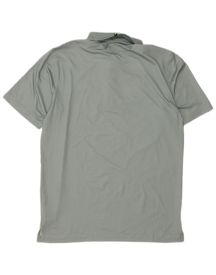 Tricou polo PUMA pentru bărbați, poliester geometric, gri mediu