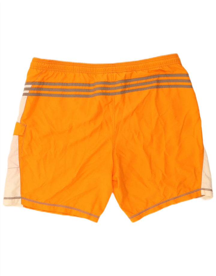 Pantaloni scurți de înot grafic pentru bărbați Adidas 2XL portocaliu, poliester color bloc