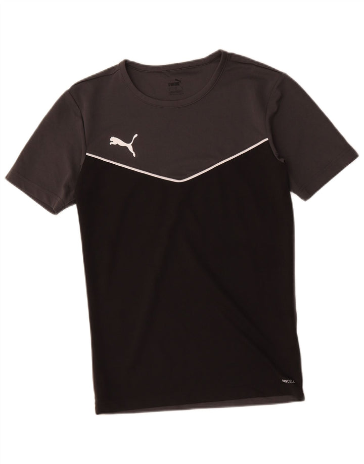 Tricou pentru bărbați Puma Top mic, negru, poliester color bloc
