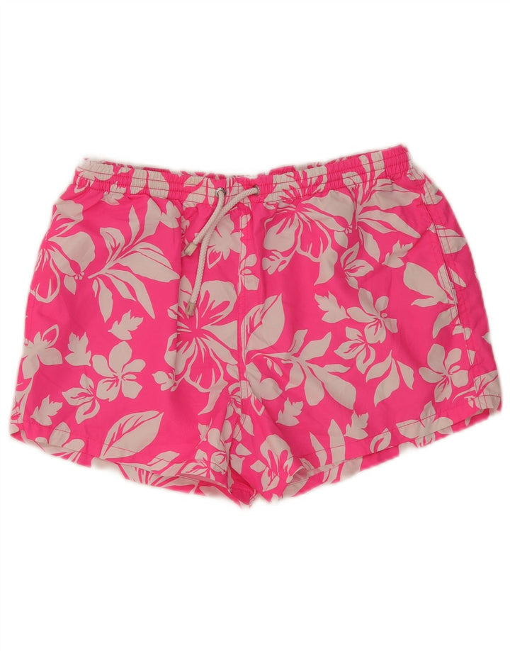 Pantaloni scurți sport pentru bărbați Zara, mari, roz, poliester floral