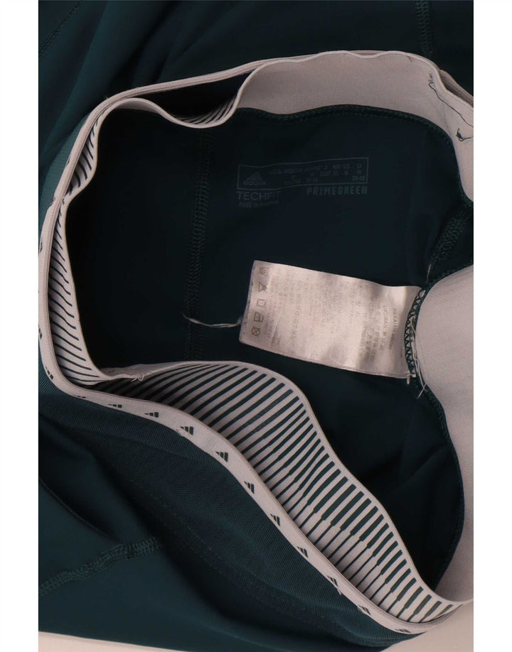 Leggings grafic Adidas pentru femei Marea Britanie 12/14 Poliester color bloc verde mediu