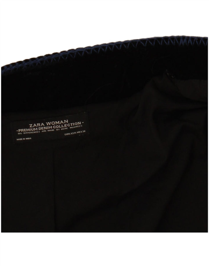 Jachetă Bolero deschisă pentru femei din catifea ZARA UK 16, mare, negru, cachetă