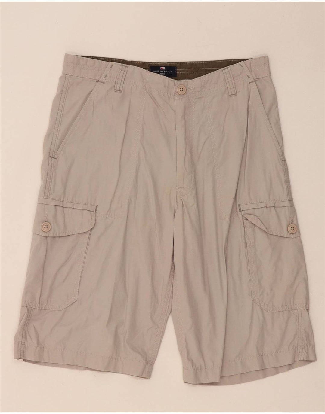 MARKS & SPENCER Pantaloni scurți cargo pentru bărbați W32, bumbac gri mediu