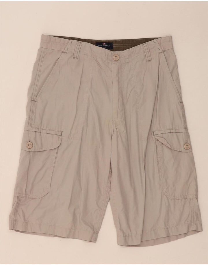 MARKS & SPENCER Pantaloni scurți cargo pentru bărbați W32, bumbac gri mediu