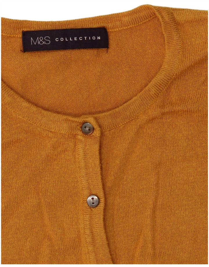 Pulover pentru femei Marks & Spencer Crop Cardigan UK 10 Small Yellow