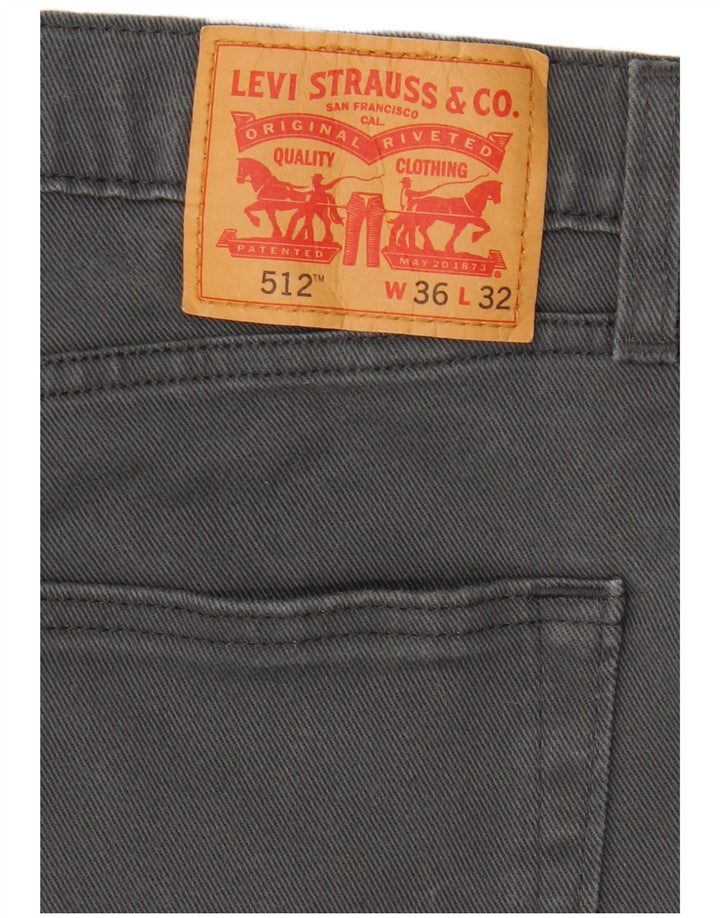 Blugi conici pentru bărbați Levi's 512 Slim Tapered W36 L32 gri