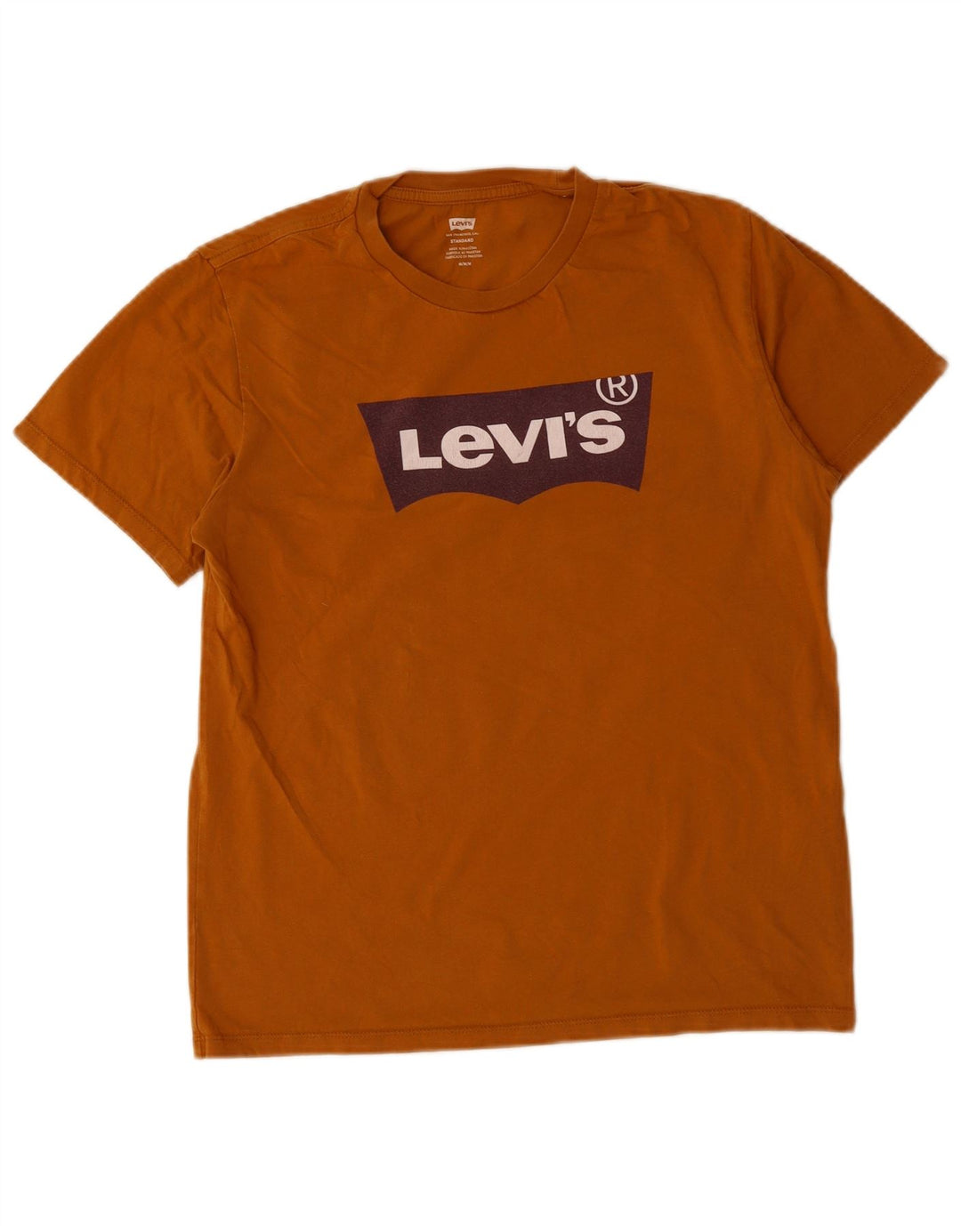 Tricou grafic Levi's pentru bărbați, cu ajustare standard, top din bumbac maro mediu