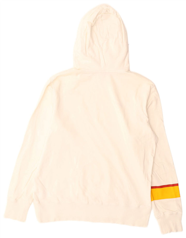 Pulover Nike pentru bărbați cu glugă grafică, alb mediu, bumbac color bloc