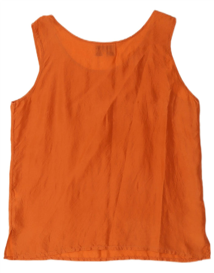 Vest Vest Top pentru femei UK 14 Medium Orange Silk
